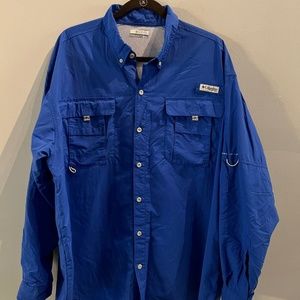 Columbia PFG Royal Blue Button Down Long Sleeve XL